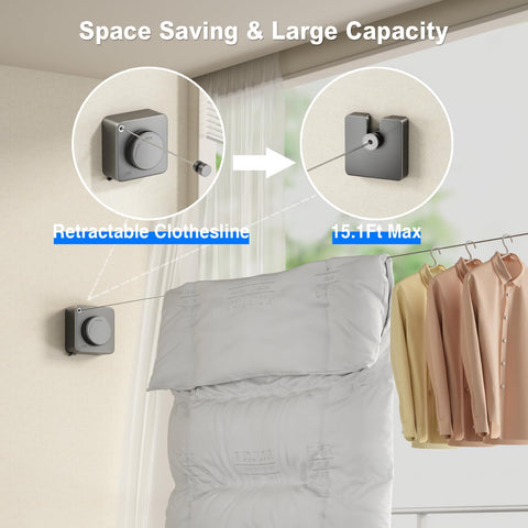 Mustorn non-sagging design with locking mechanism keeps clothes evenly hung.