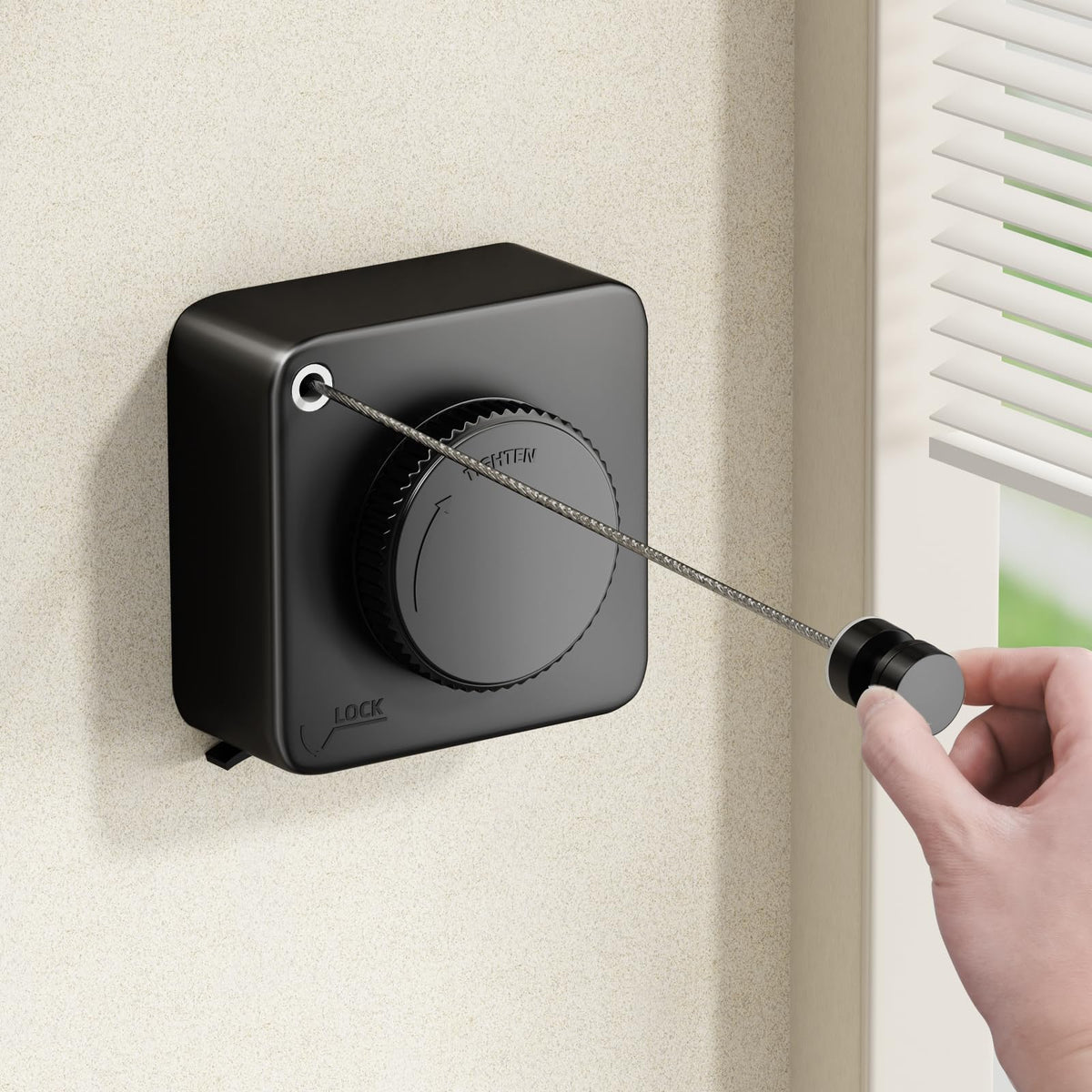 Mustorn retractable clothesline indoors with long reach for fast air-drying