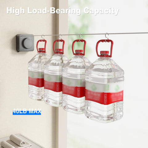 Mustorn space-saving retractable design keeps walls neat.