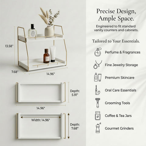 Mustry Mustry open-shelf design displaying skincare and perfume items.