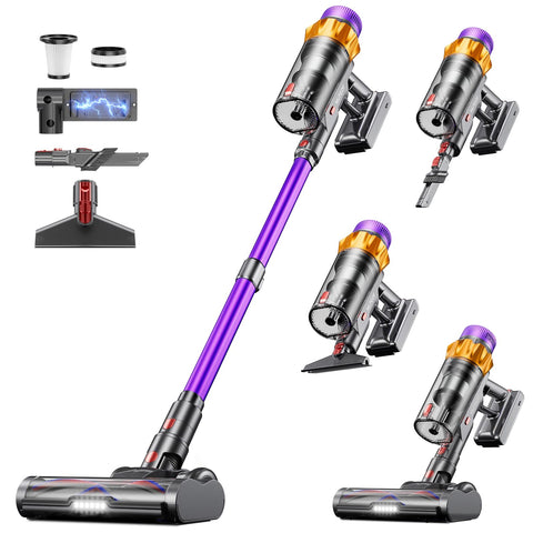 MUTGOF cordless vacuum with 55kPa suction for powerful floor and upholstery cleaning.