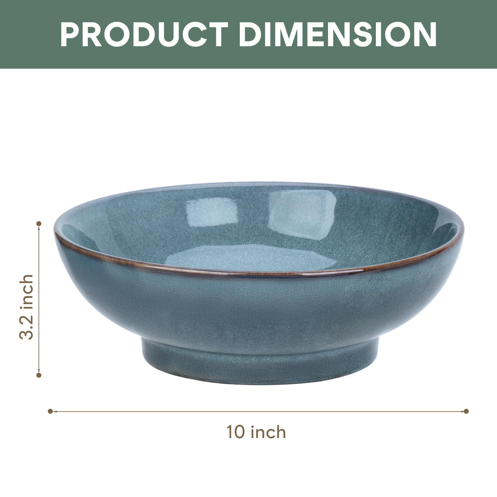 MUUBOOX ocean blue decorative bowl with fruits demonstrates versatile serving options.