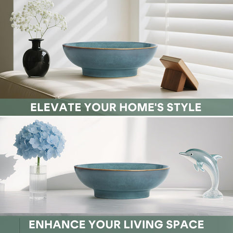 MUUBOOX ocean blue decorative bowl used to hold keys and small items.