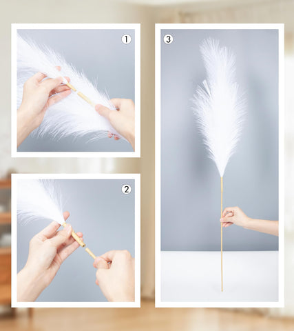 MUUNC fluffy pampas grass plumes offer soft, luxurious volume without shedding.