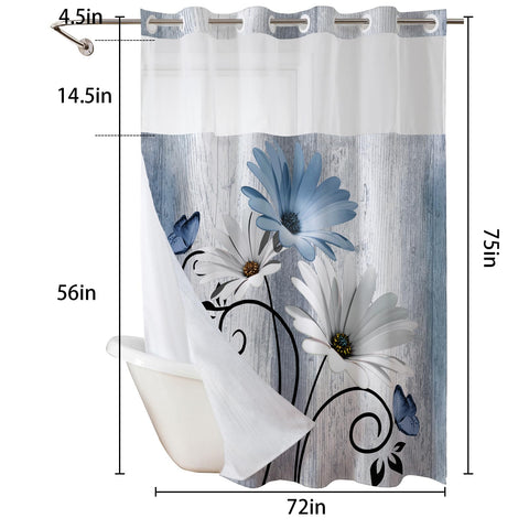 Muuyi machine-washable curtain and liner simplify care.