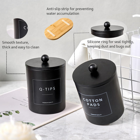 Muveka set of 3 bathroom organizers adds refined storage to any space.