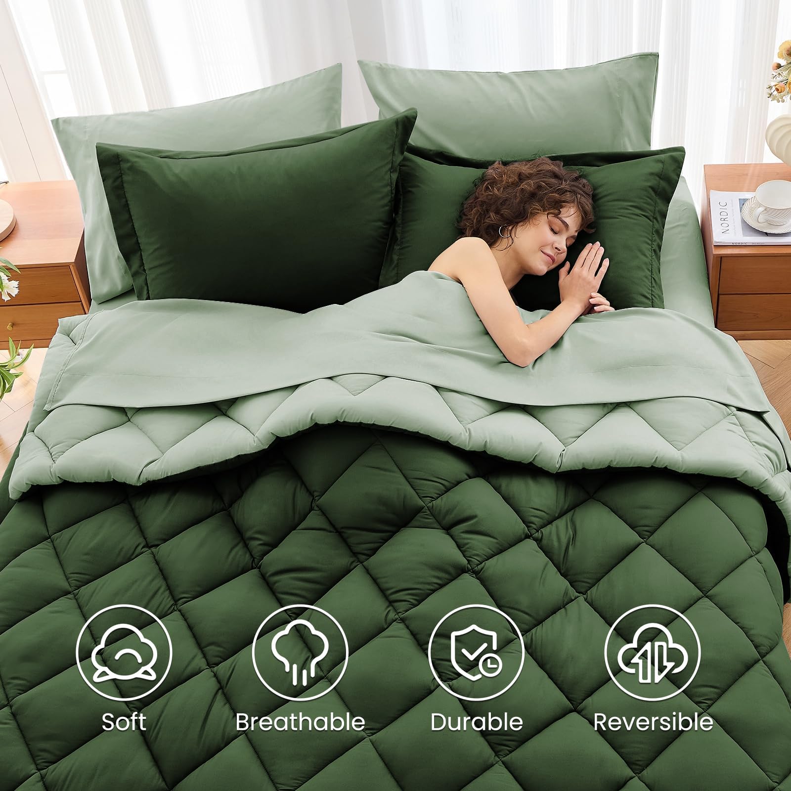 MUXHOMO all-season queen bedding for year-round comfort