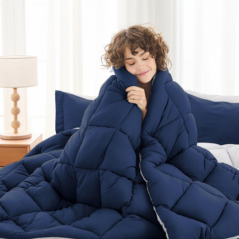 MUXHOMO bed in a bag shown on bed demonstrates coordinated style