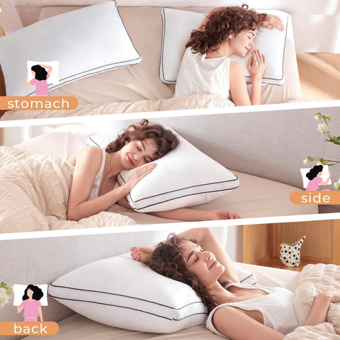 MUXHOMO bed pillow four-pack OEKO-TEX certified fabric safety