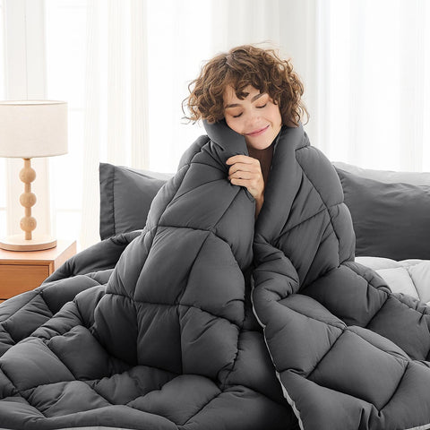 MUXHOMO box-stitch design maintains even fill for lasting warmth