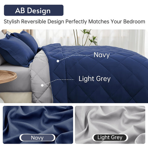 MUXHOMO box-stitching comforter maintains even fill and plush feel