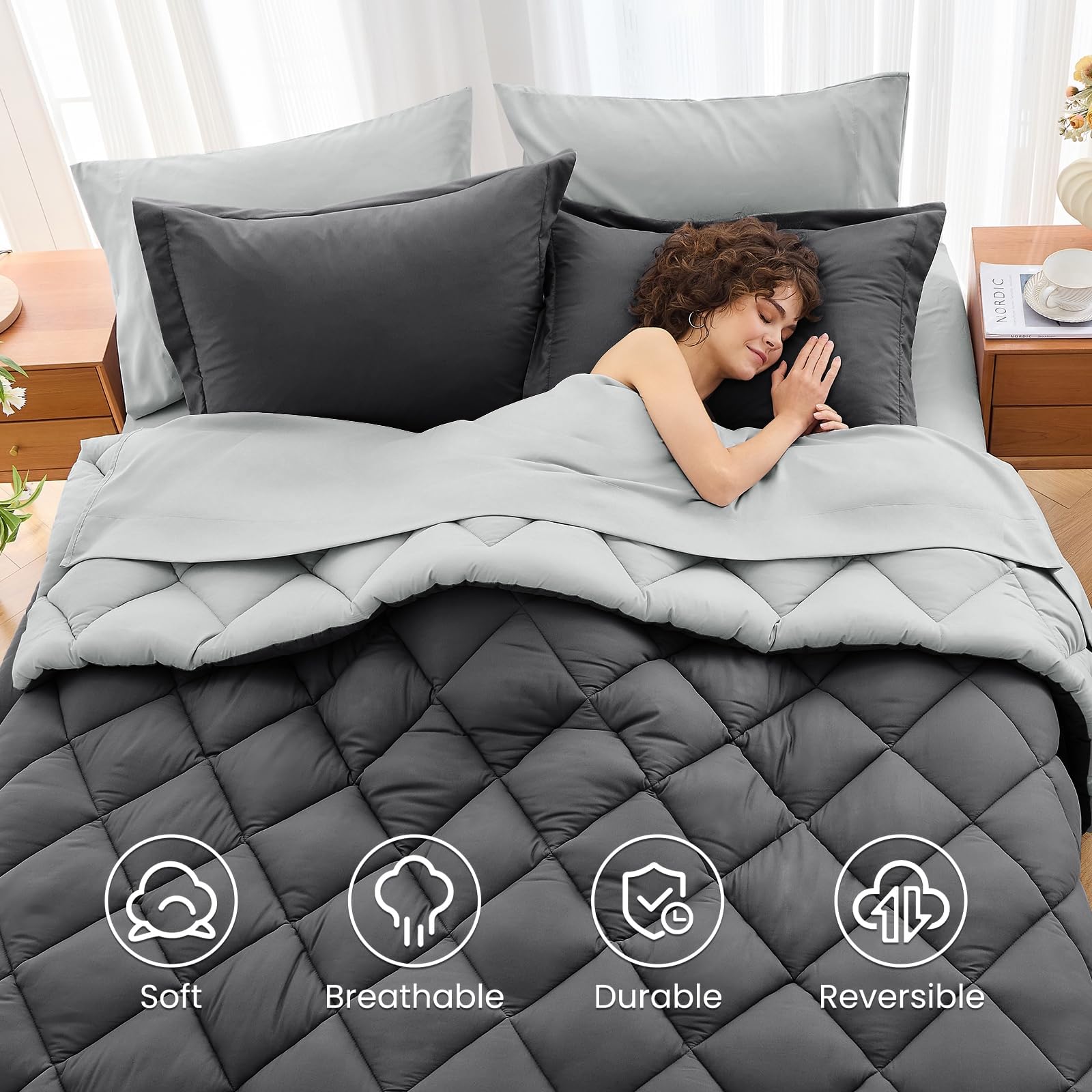 MUXHOMO comforter 88x88 inches delivers plush warmth and coziness