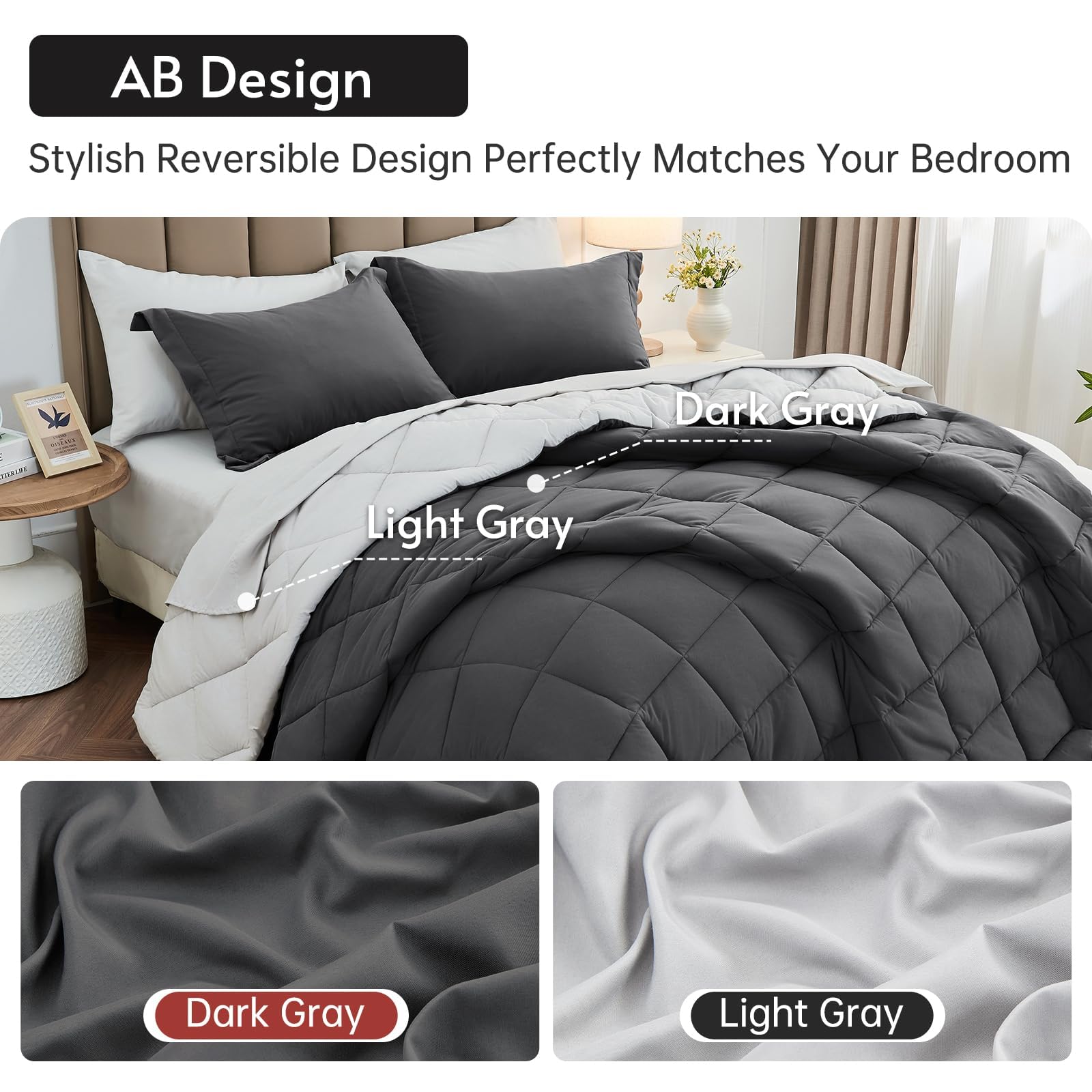 MUXHOMO deep-pocket fitted sheet fits most mattresses with a 14-inch pocket