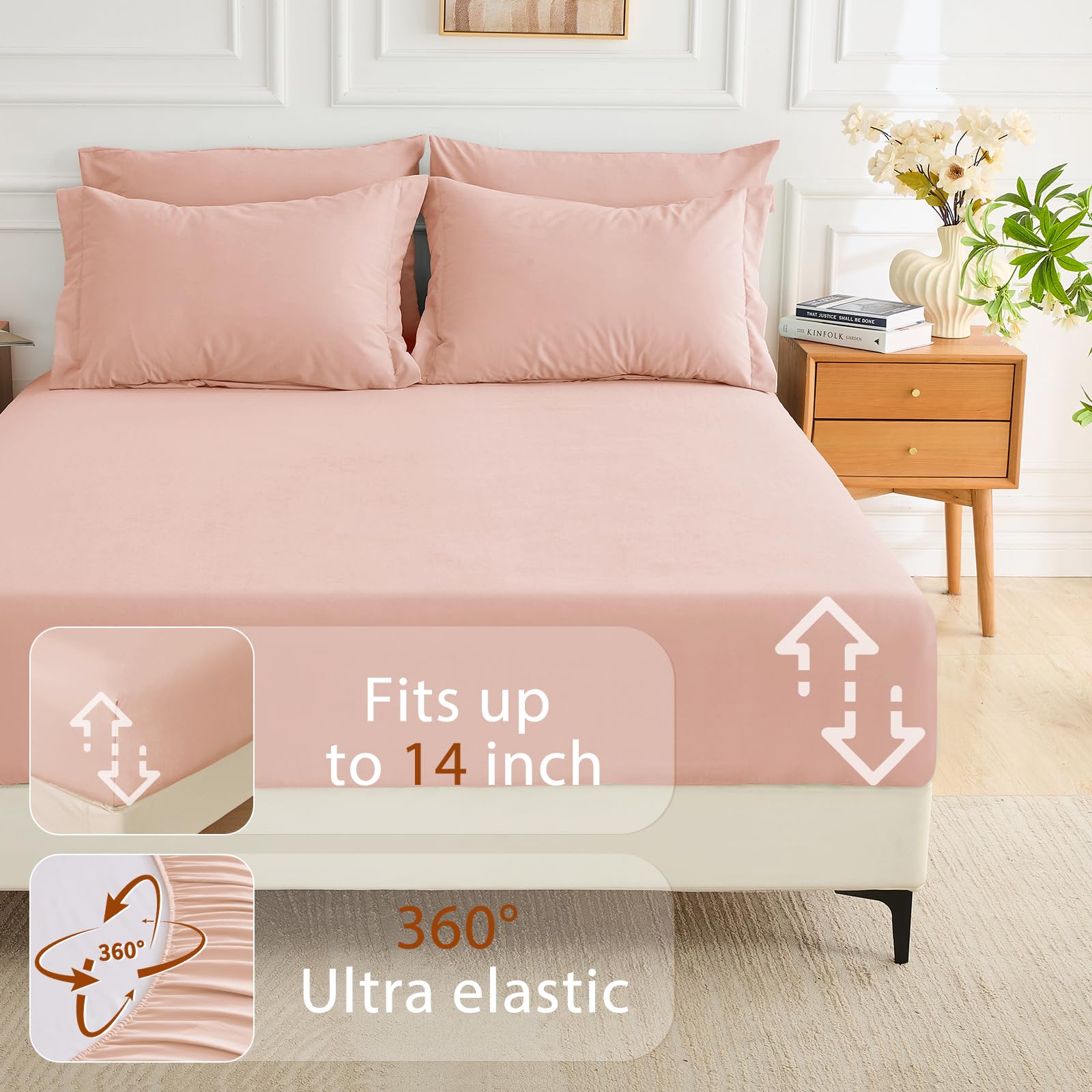 MUXHOMO envelope closure pillowcases keeping pillows secure throughout the night.