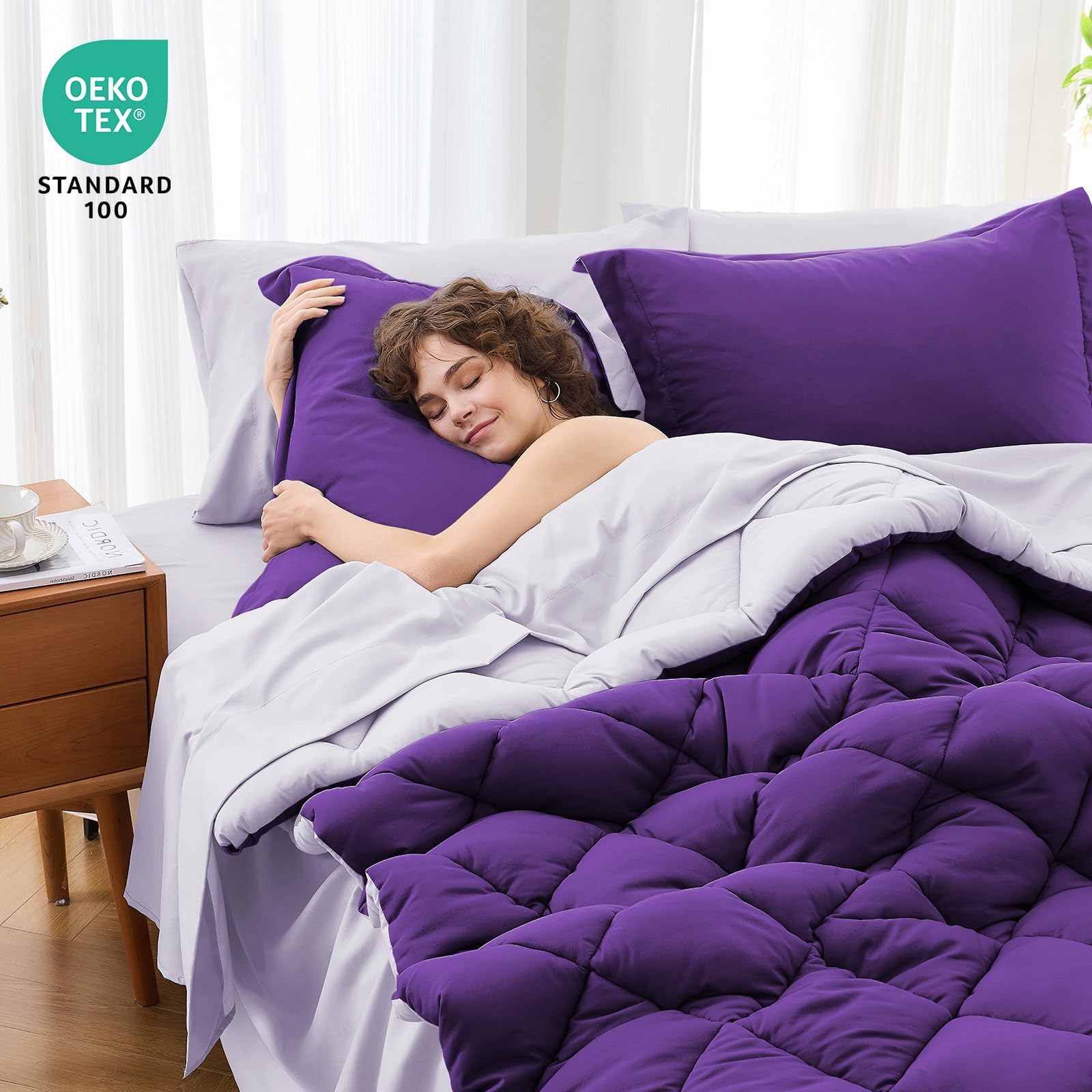 MUXHOMO fitted sheet with a 14-inch pocket fits most mattresses securely