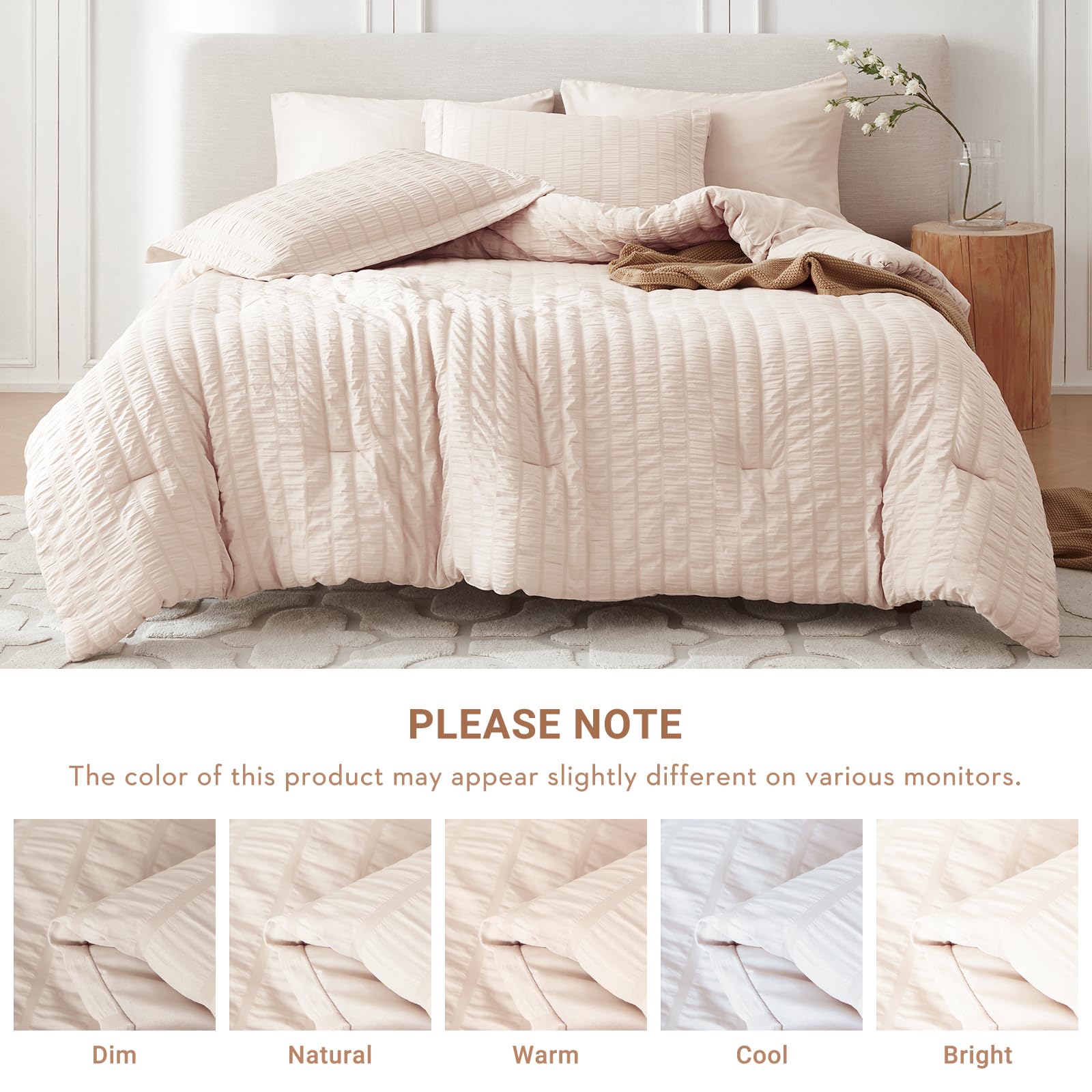 MUXHOMO fitted sheet deep pocket up to 14 inches stays secure.
