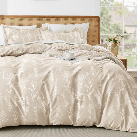 MUXHOMO floral duvet cover queen front view adds vibrant, modern style to your bedroom