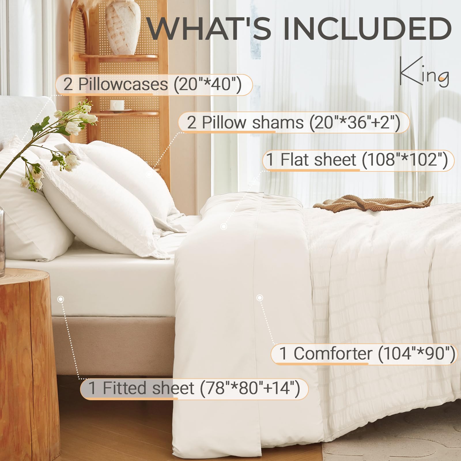 MuxHomo king pillowcases with envelope closure keep pillows neatly tucked