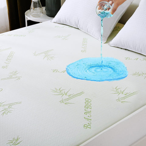 MUXHOMO premium waterproof king mattress protector with bamboo-rayon blend for cool sleep