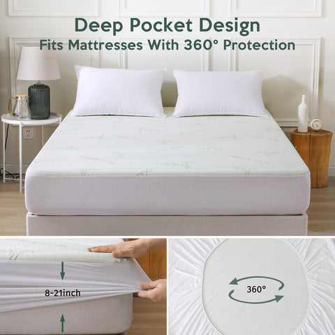 MUXHOMO deep-pocket fits 8-21 inch mattresses securely for a reliable stay-in-place fit.