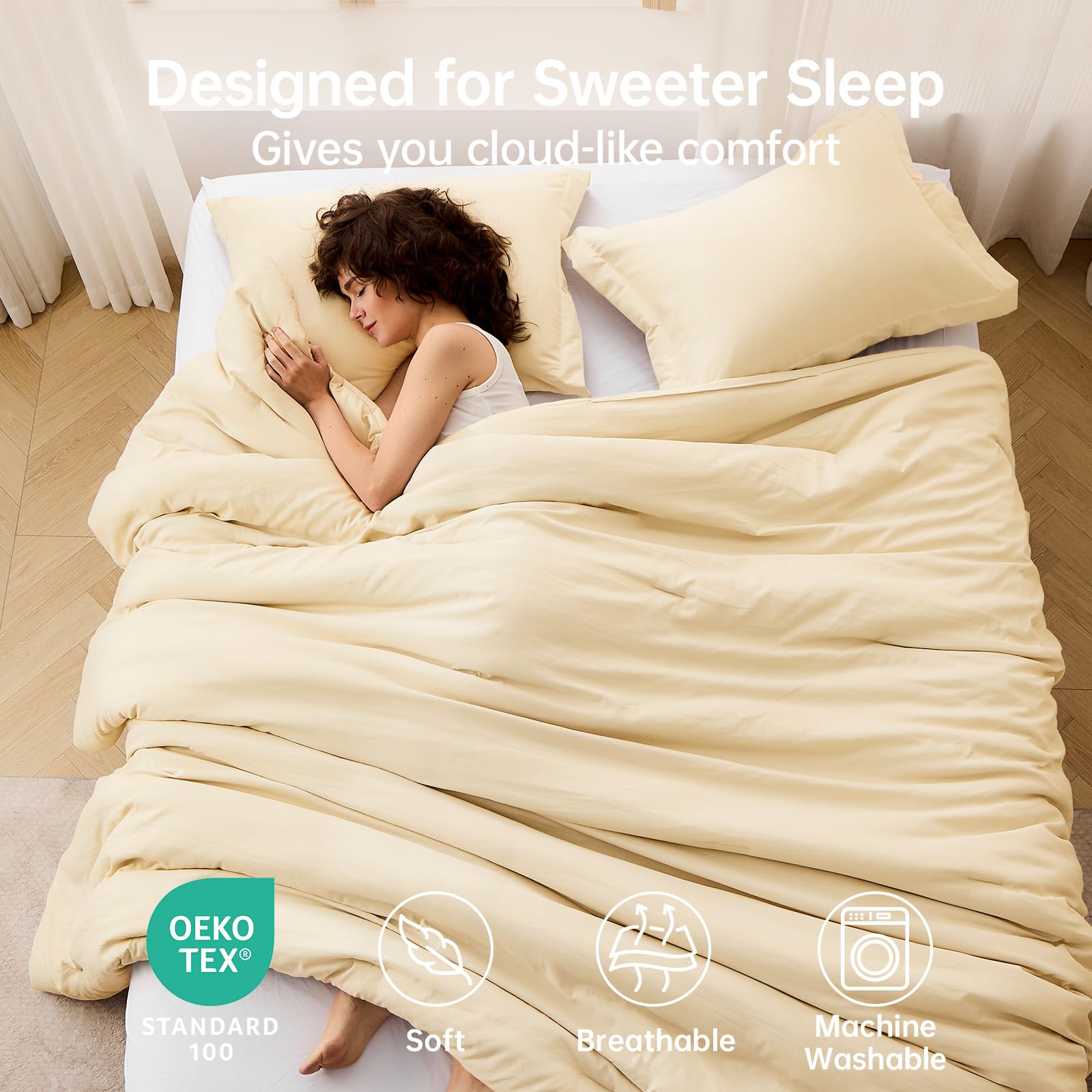 MUXHOMO Pillow Shams with the comforter for a cohesive look.