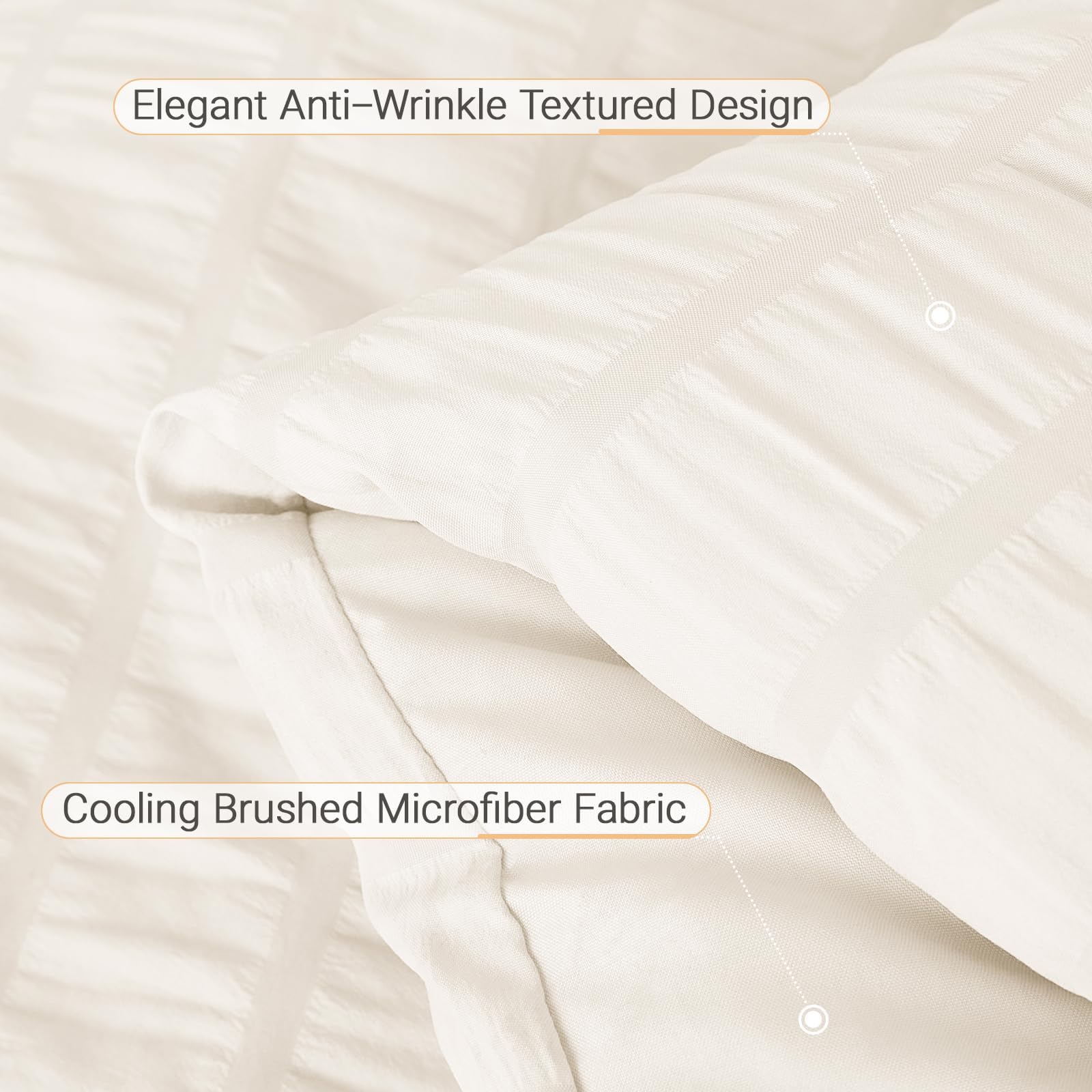 MUXHOMO pillow shams in pleated design offer a polished look.