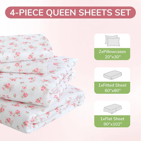 360-degree elastic deep pocket secures sheets on a 16-inch mattress.