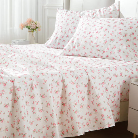 14 pattern options, including Blossoms Pink, for versatile bedroom style.