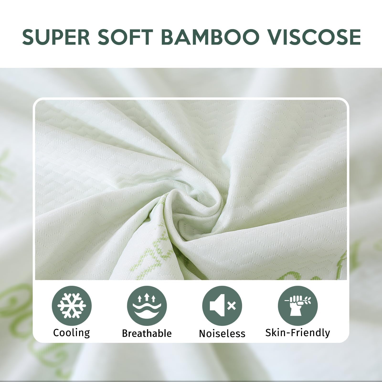 MUXHOMO Twin Mattress Protector silent soft-touch fabric ensures quiet, undisturbed sleep