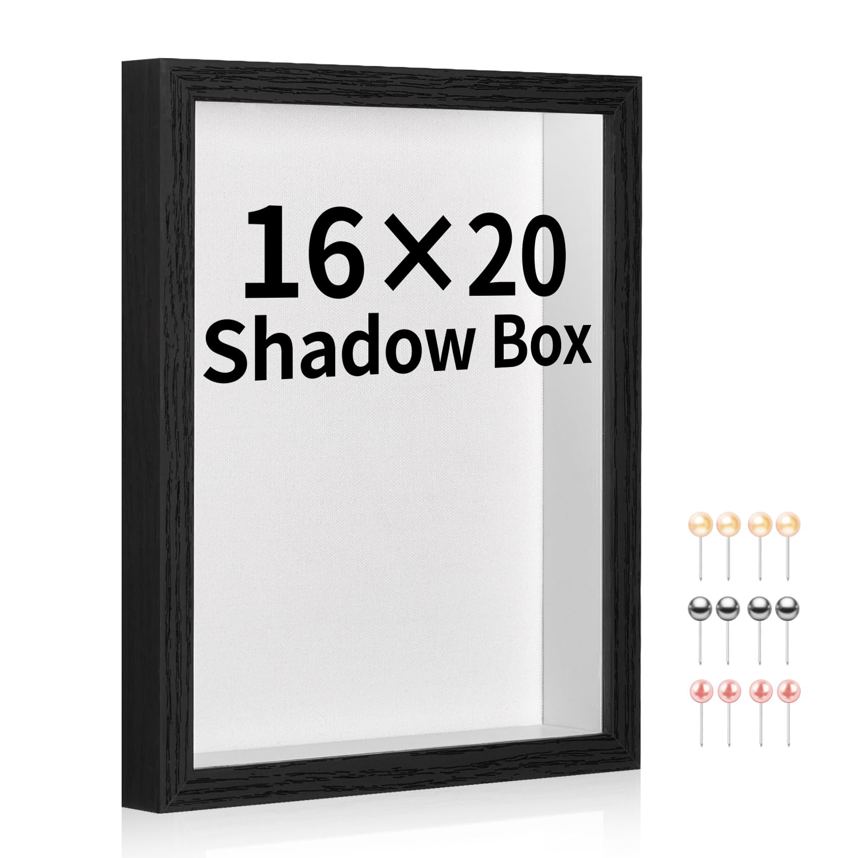 MUXIUNT 16x20 black shadow box frame outer view for elegant display