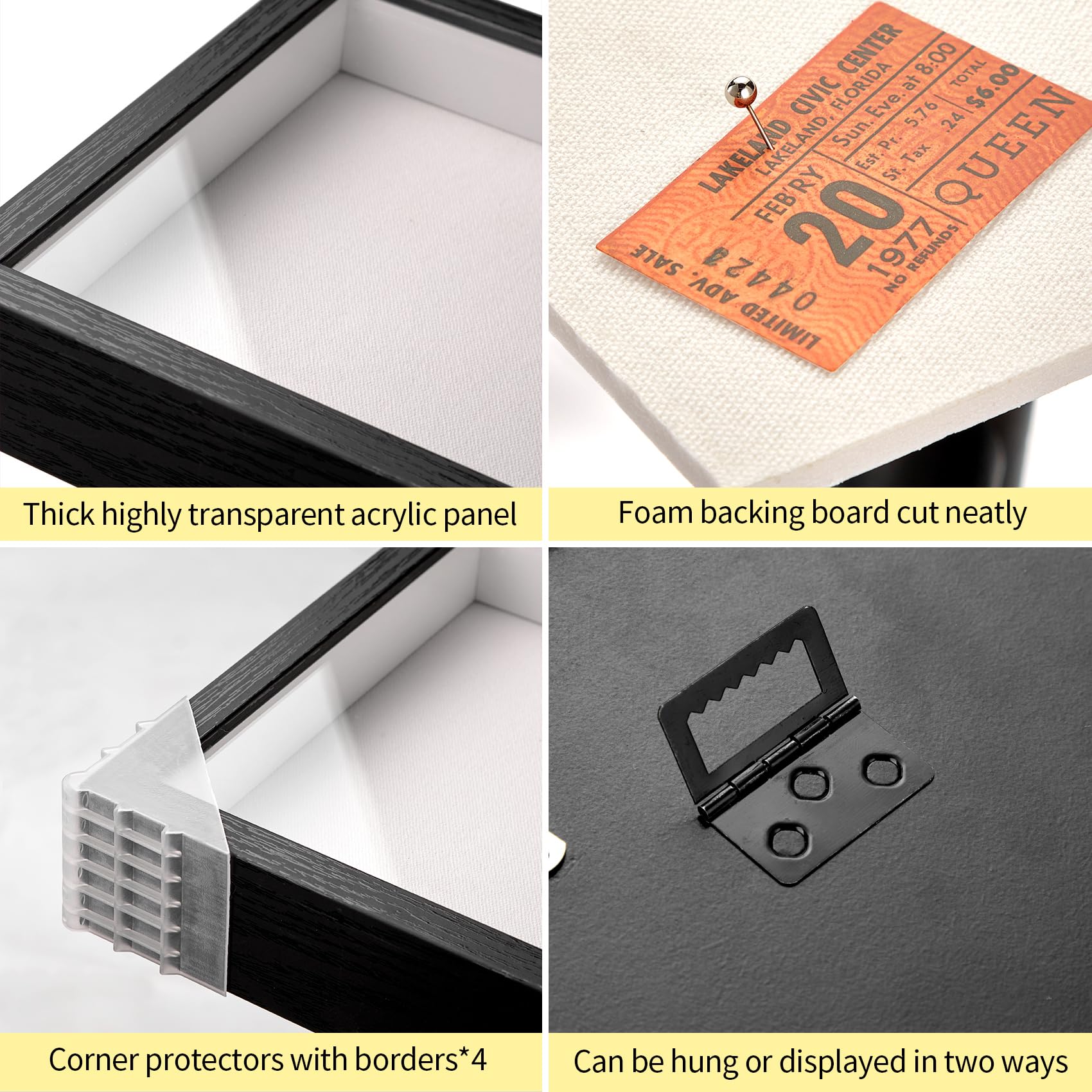 Rotating back panel enables easy access and hanging