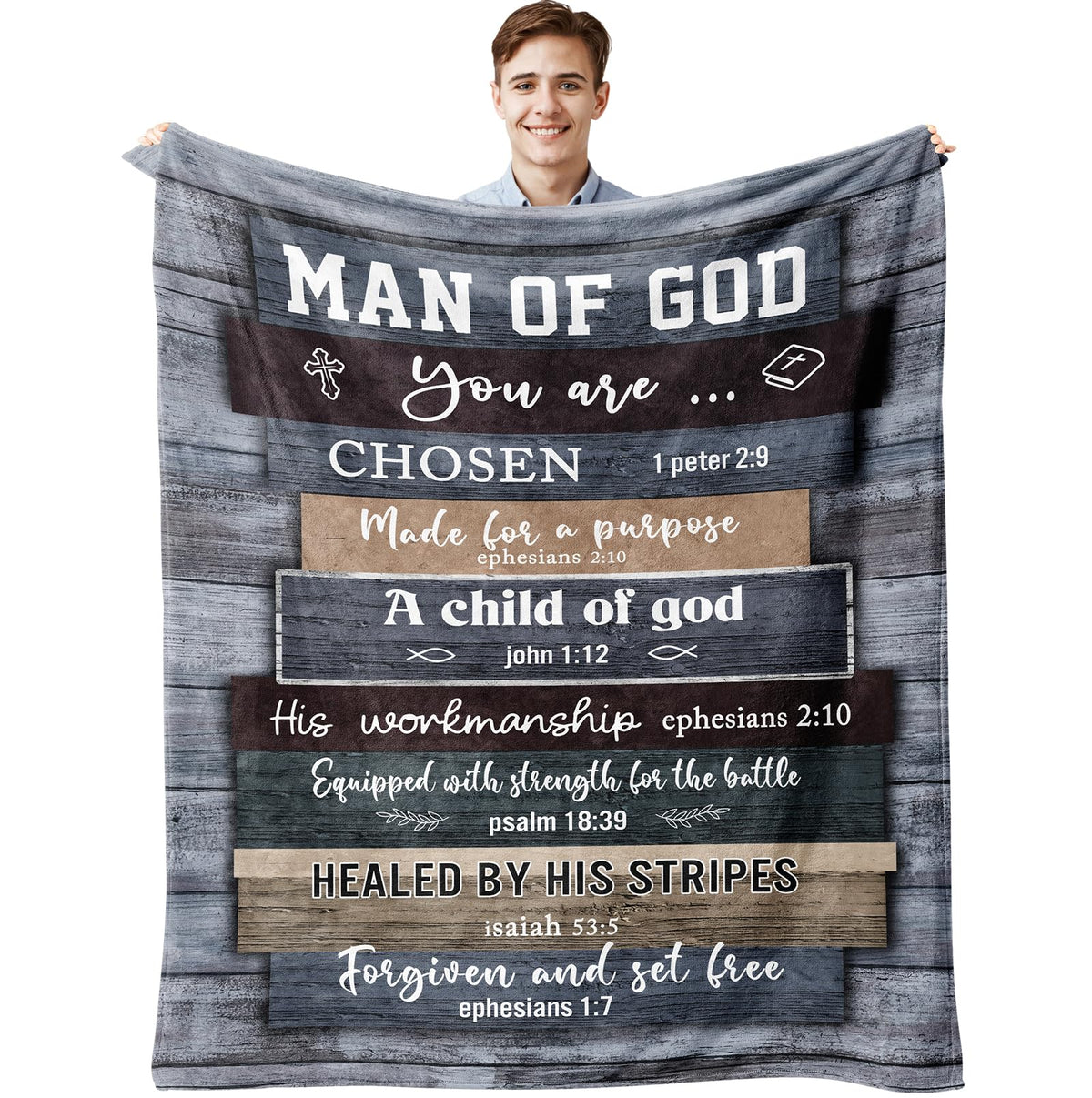 Muxuten christian gift blanket 60x50 offers warm coverage for devotion time.