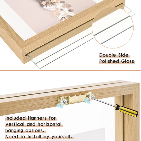MUYE rustic wood finish frame adds warm charm to photos