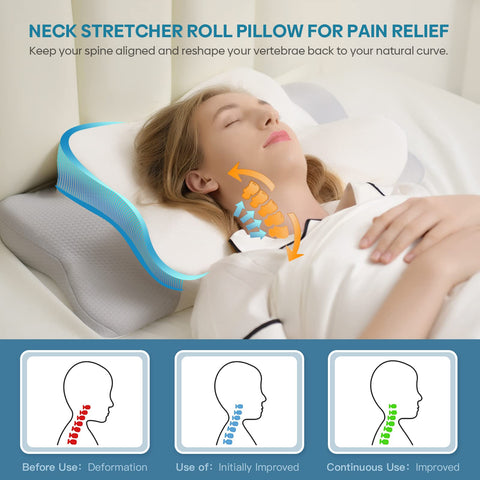 Muzsoul queen-size pillow packaged compressed for easy setup and fluffing.
