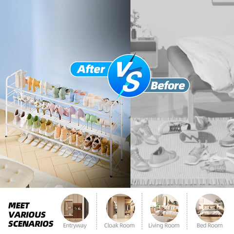 MWQ 3-Tier Shoe Rack supports up to 30 lbs per tier.