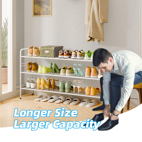 MWQ 3-Tier Shoe Rack in entryway keeps sneakers organized for easy daily access.