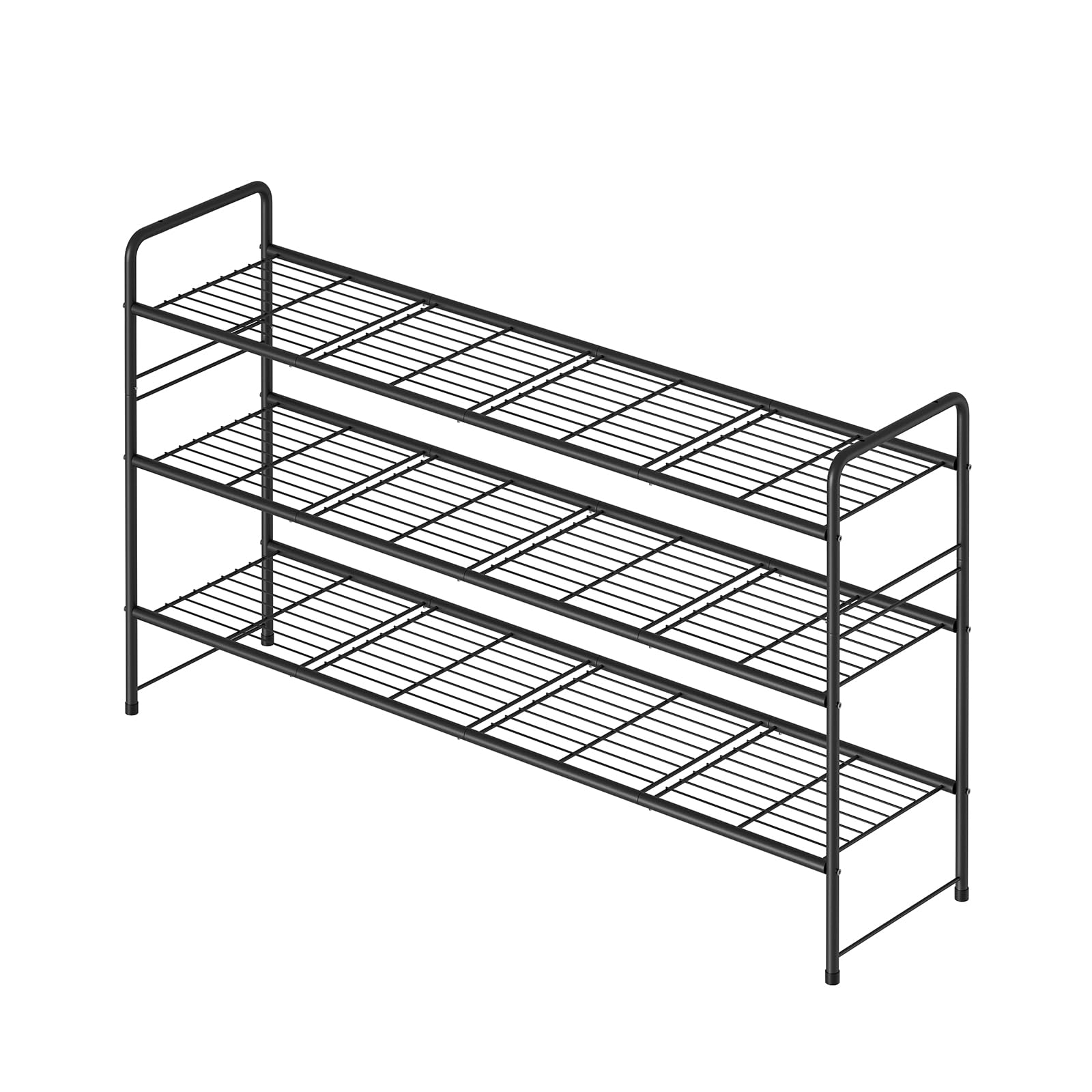 MWQ 3-tier shoe rack floor storage keeps bulky shoes organized.