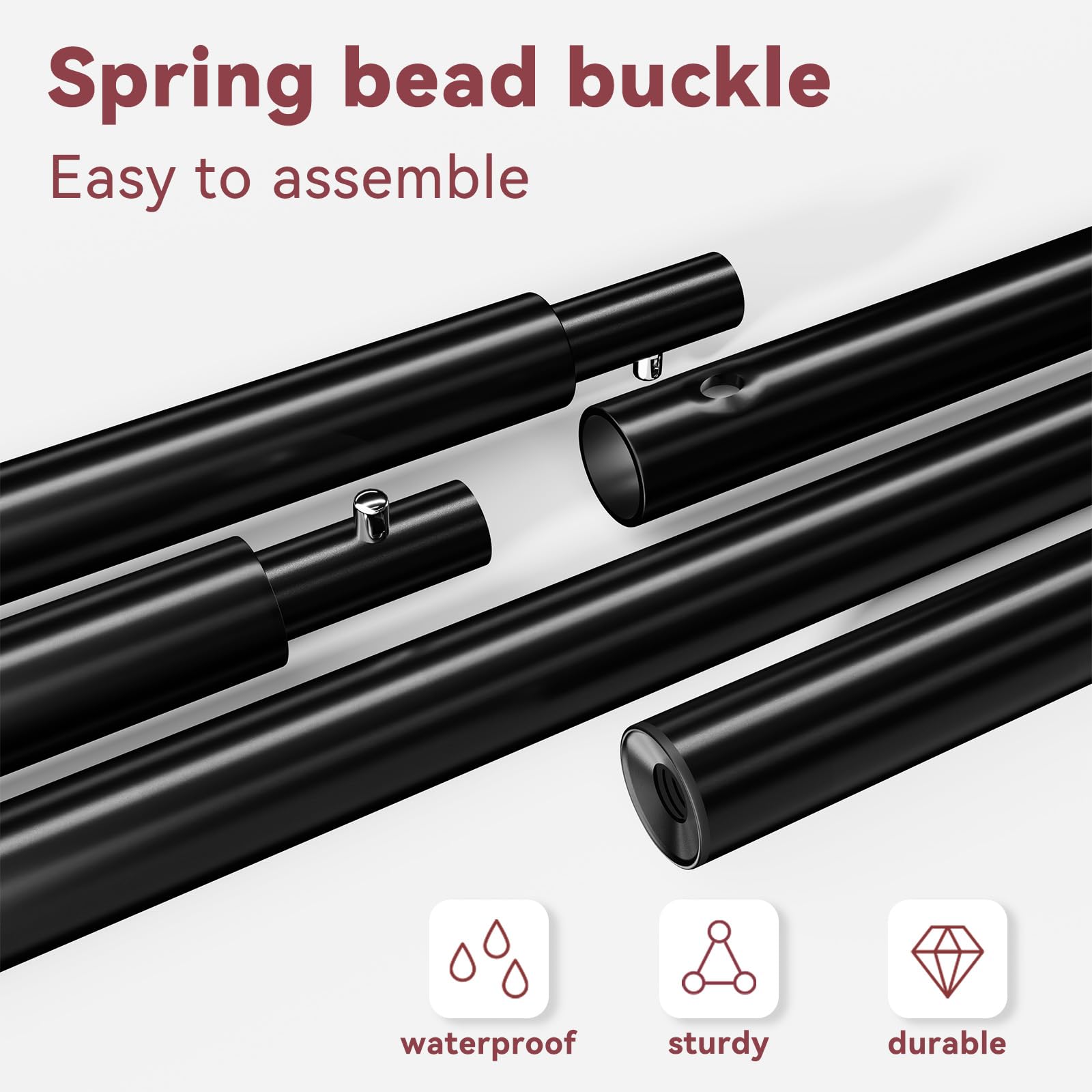 MWQ black-finish clothing rack blends with decor while organizing garments