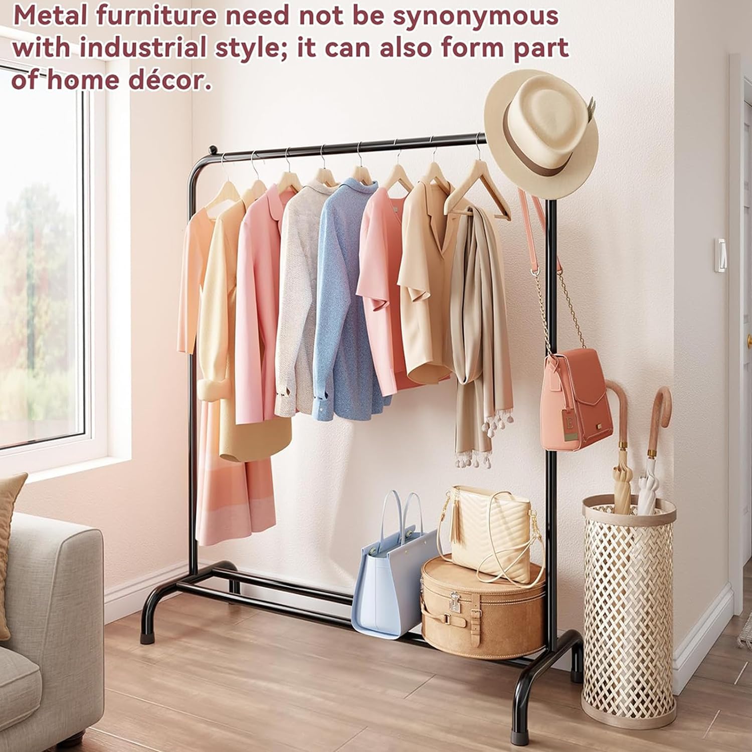 MWQ clothing rack bottom shelf storage for shoes and boxes