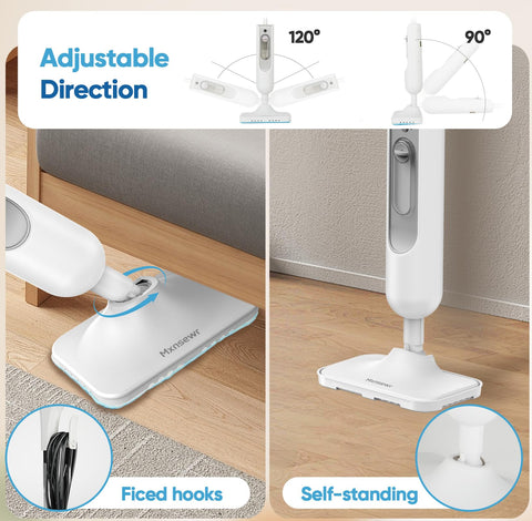 Mxnsewr Steam Mop 380ml tank for extended cleaning sessions