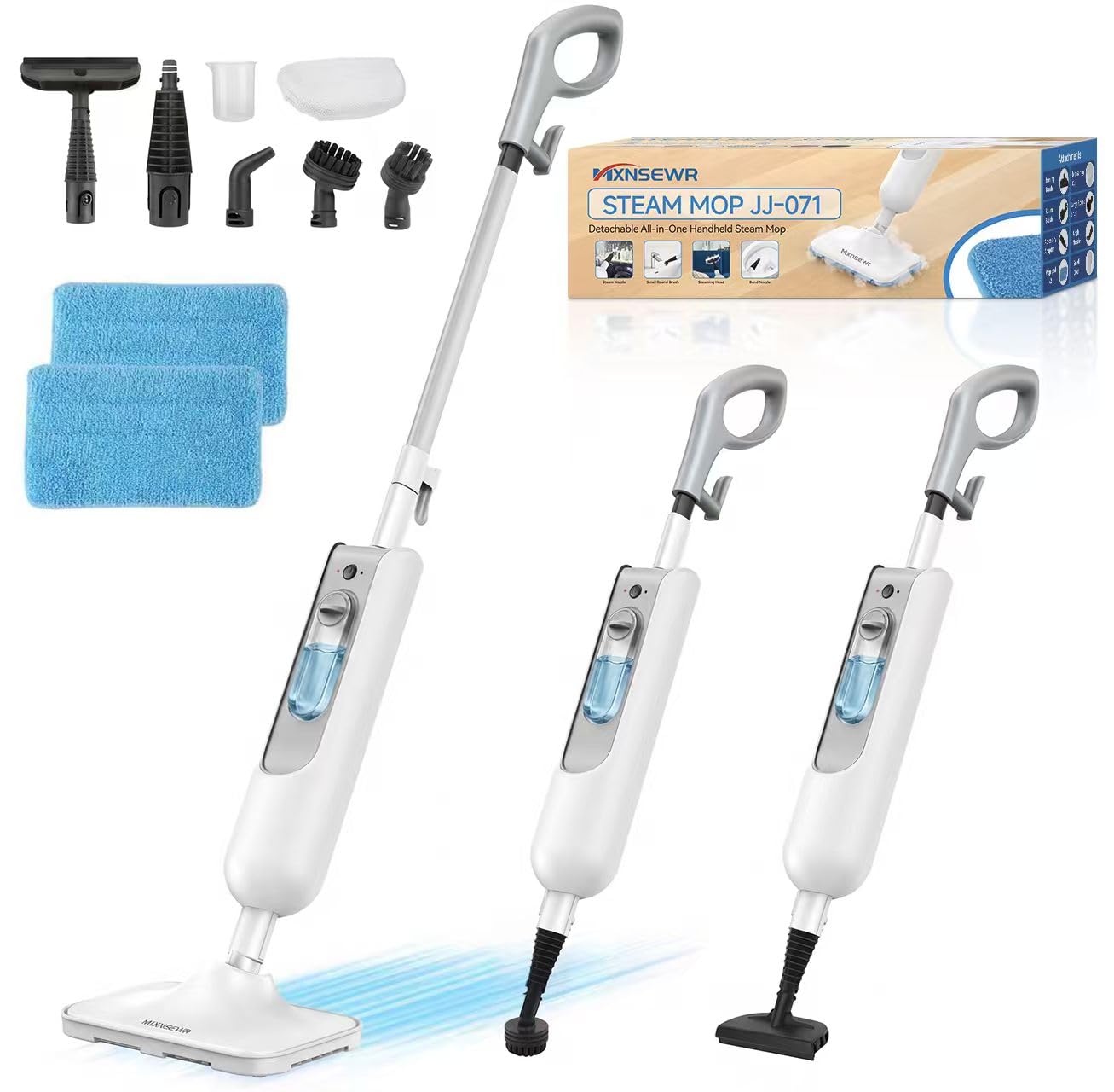 Mxnsewr Steam Mop All-in-One front view for versatile cleaning across surfaces