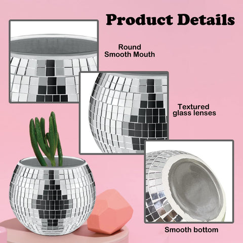 MXOYOXM wedding centerpiece disco ball vase creates radiant color play.