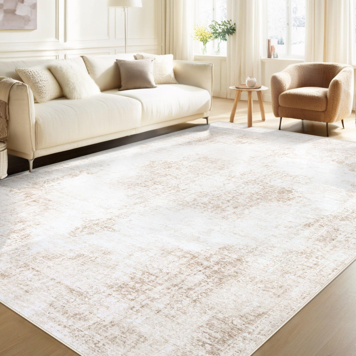 MXSANYOO Area Rug 6x9 with vintage pattern for living room ambiance