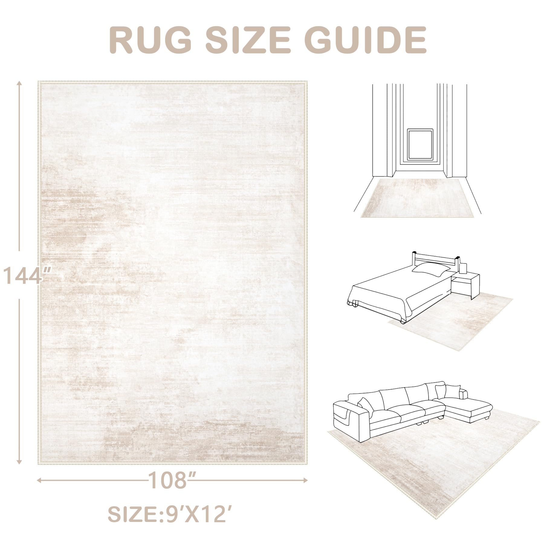 MXSANYOO machine-washable rug for quick refreshes.
