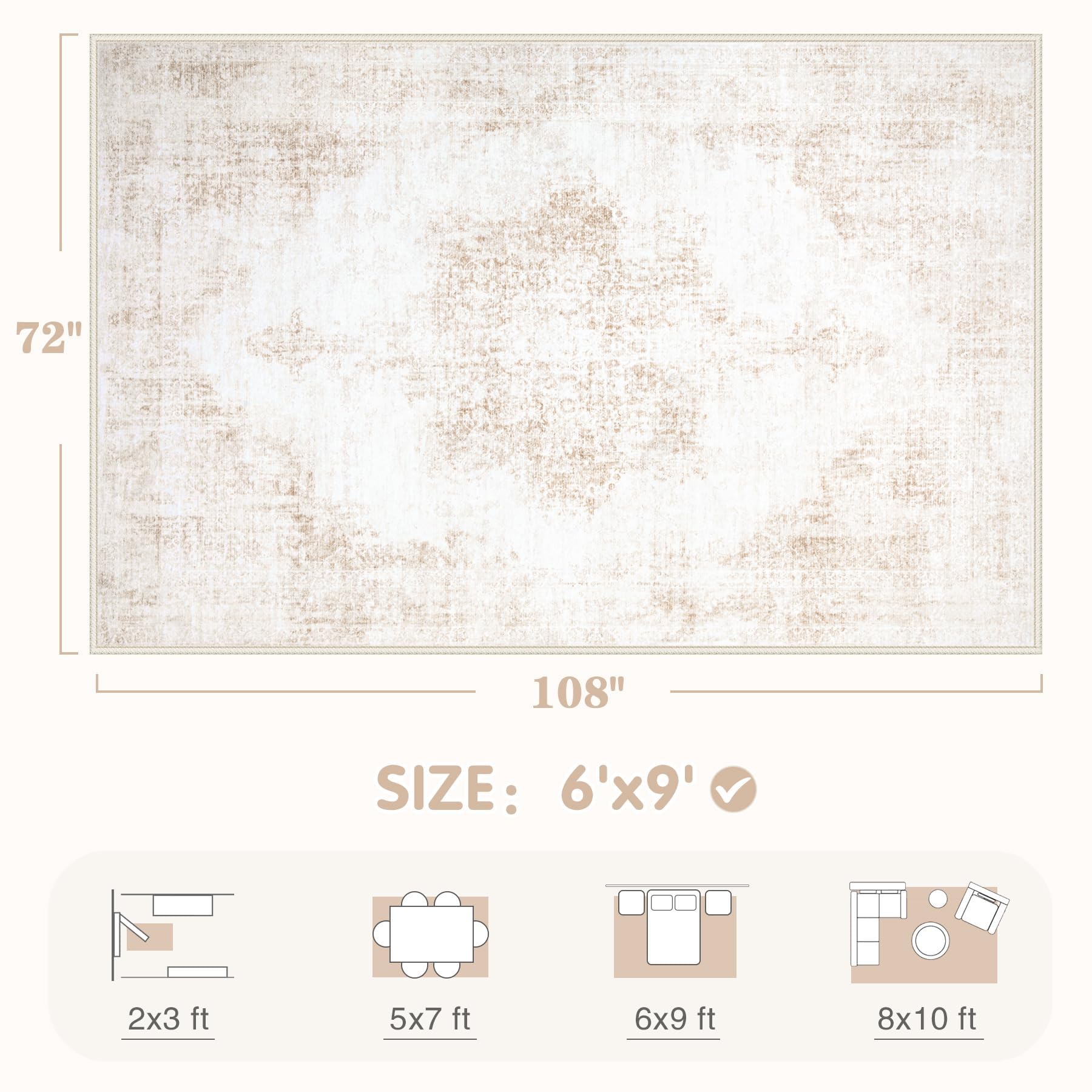 MXSANYOO area rug suitable for homes with pets and kids