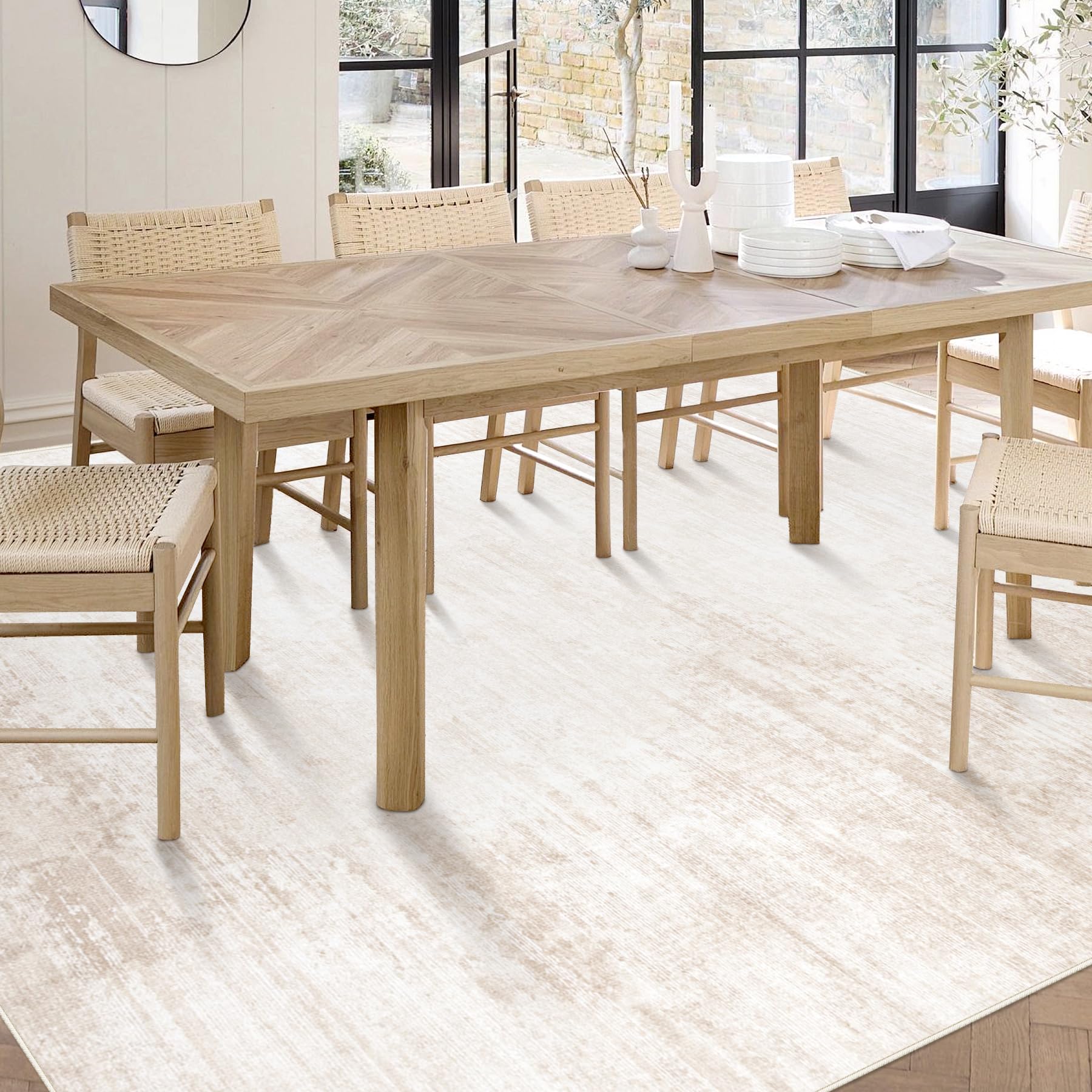 MXSANYOO washable rug 5x7 is machine washable for quick refresh