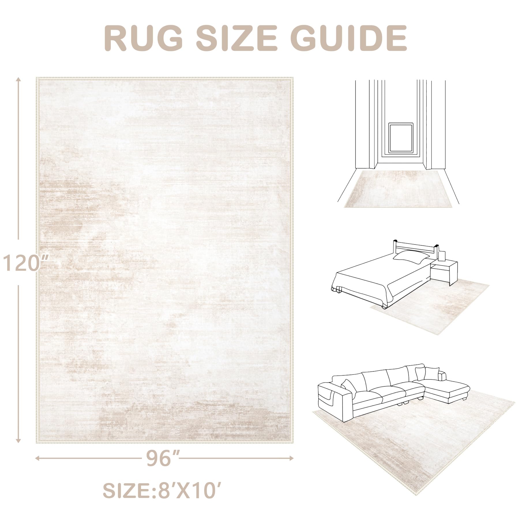 MXSANYOO durable edge-reinforced rug for high-traffic rooms.