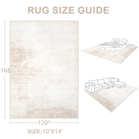 MXSANYOO living room rug 10x14 with non-slip backing for stable placement.