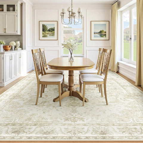 Beige-toned MXSANYOO 8x10 rug fits diverse decors