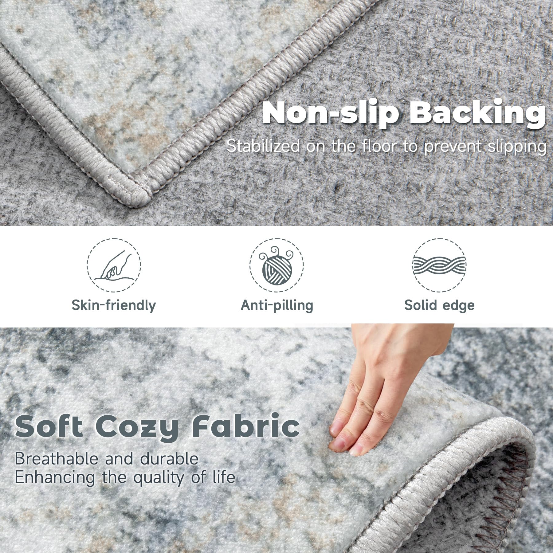 MXSANYOO washable rug 8x10 allows quick cleanups and vibrant color.